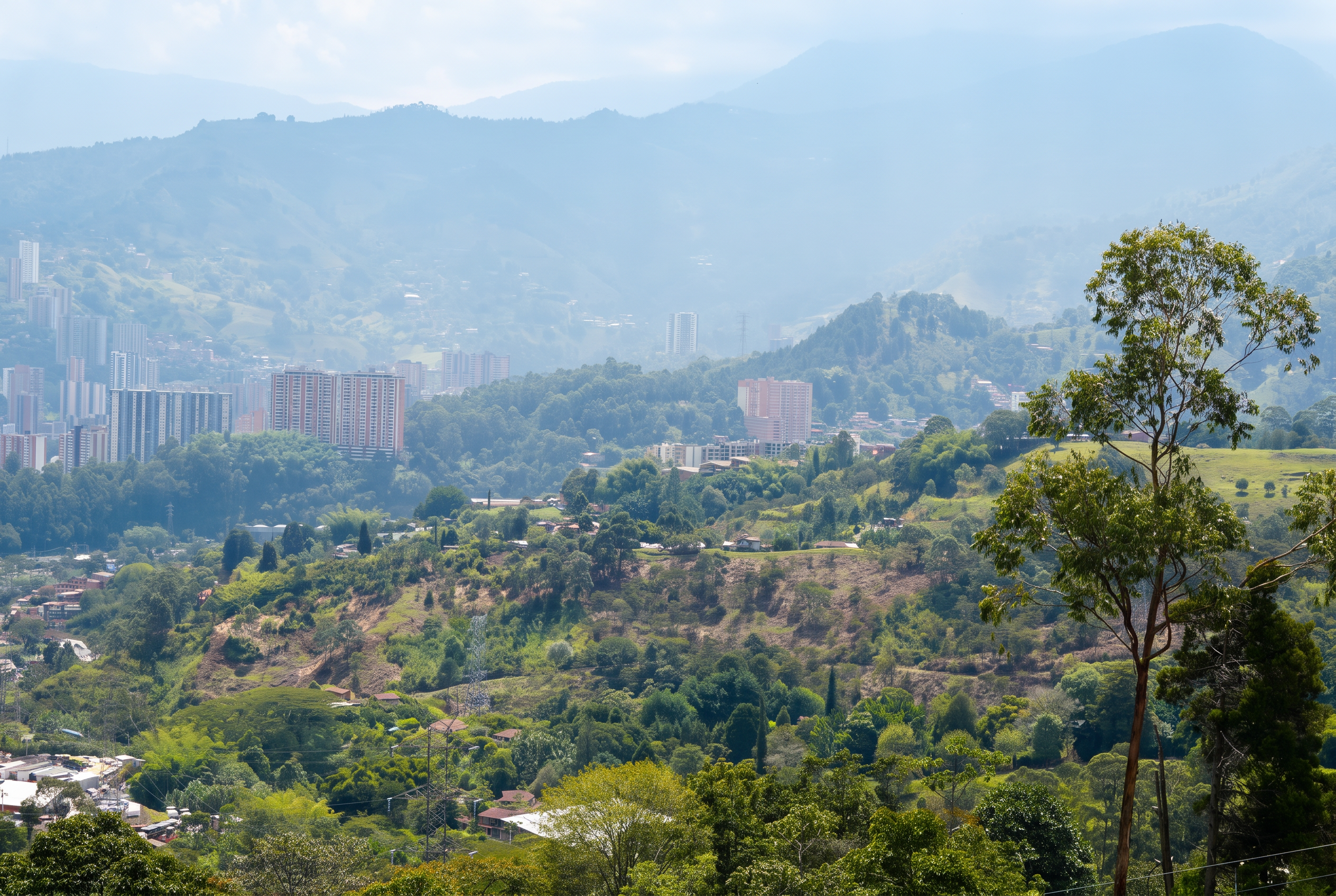 Vista de las montañas y la ciudad desde Paradise
